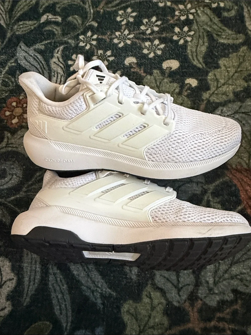 adidas Men’s White Athletic Mesh Sneakers